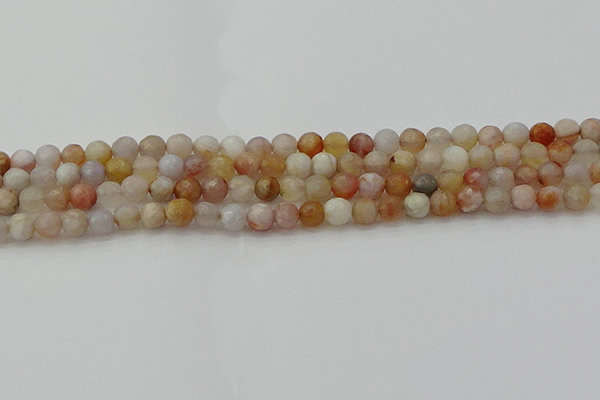 CAG9719 15.5 inches 6mm faceted round colorful agate beads wholesale