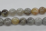 CAG972 15.5 inches 8mm round bamboo leaf agate gemstone beads