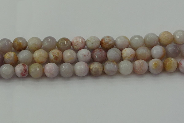 CAG9722 15.5 inches 12mm faceted round colorful agate beads wholesale