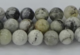 CAG9731 15.5 inches 6mm round black & white agate beads wholesale