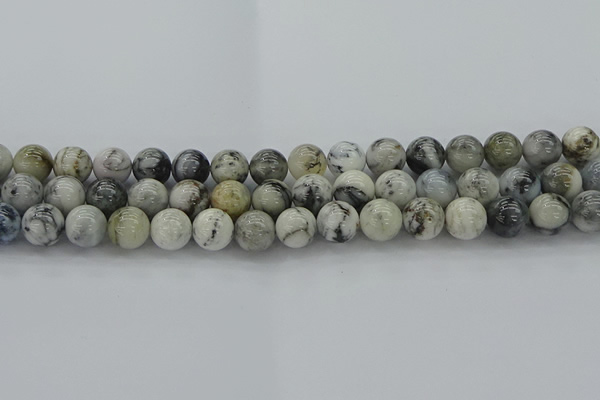 CAG9733 15.5 inches 10mm round black & white agate beads wholesale