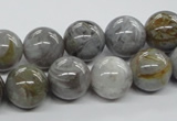 CAG974 15.5 inches 12mm round bamboo leaf agate gemstone beads