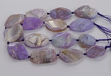 CAG9758 15.5 inches 30*35mm - 35*45mm faceted freeform agate beads