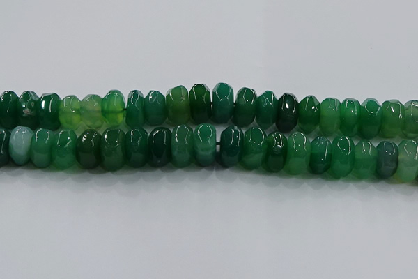 CAG9769 15.5 inches 8*16mm faceted rondelle agate gemstone beads