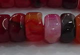 CAG9780 15.5 inches 8*16mm faceted rondelle agate gemstone beads