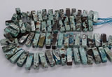 CAG9798 15.5 inches 9*25mm - 10*35mm cuboid ocean agate beads