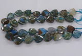 CAG9820 18*20mm - 25*30mm faceted freefrom dragon veins agate beads