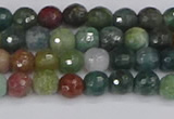 CAG9830 15.5 inches 4mm faceted round Indian agate beads