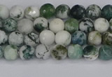 CAG9837 15.5 inches 4mm faceted round tree agate beads