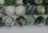 CAG9839 15.5 inches 8mm faceted round tree agate beads