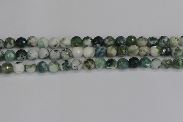 CAG9840 15.5 inches 10mm faceted round tree agate beads