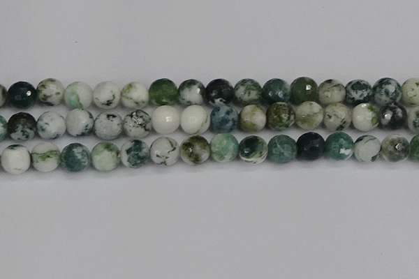 CAG9841 15.5 inches 12mm faceted round tree agate beads