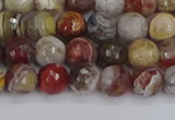 CAG9861 15.5 inches 6mm faceted round Mexican crazy lace agate beads