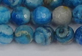 CAG9885 15.5 inches 10mm faceted round blue crazy lace agate beads