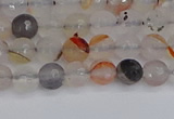 CAG9889 15.5 inches 4mm faceted round dendritic agate beads