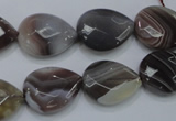 CAG989 15.5 inches 13*18mm faceted flat teardrop botswana agate beads