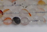 CAG9890 15.5 inches 6mm faceted round dendritic agate beads