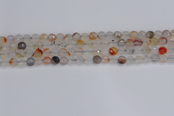 CAG9890 15.5 inches 6mm faceted round dendritic agate beads