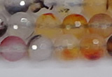 CAG9891 15.5 inches 8mm faceted round dendritic agate beads