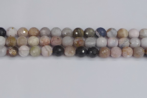 CAG9899 15.5 inches 10mm faceted round parrel dendrite agate beads