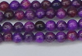 CAG9917 15.5 inches 4mm round purple crazy lace agate beads