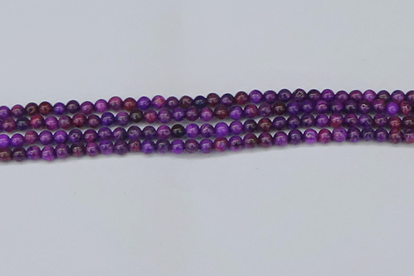 CAG9917 15.5 inches 4mm round purple crazy lace agate beads