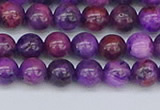 CAG9918 15.5 inches 6mm round purple crazy lace agate beads