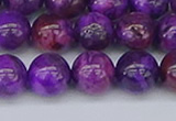 CAG9919 15.5 inches 8mm round purple crazy lace agate beads