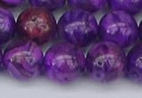 CAG9921 15.5 inches 12mm round purple crazy lace agate beads