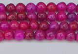 CAG9924 15.5 inches 4mm round fuchsia crazy lace agate beads