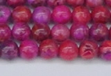 CAG9925 15.5 inches 6mm round fuchsia crazy lace agate beads