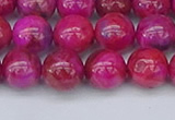 CAG9926 15.5 inches 8mm round fuchsia crazy lace agate beads