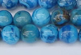 CAG9933 15.5 inches 8mm round blue crazy lace agate beads