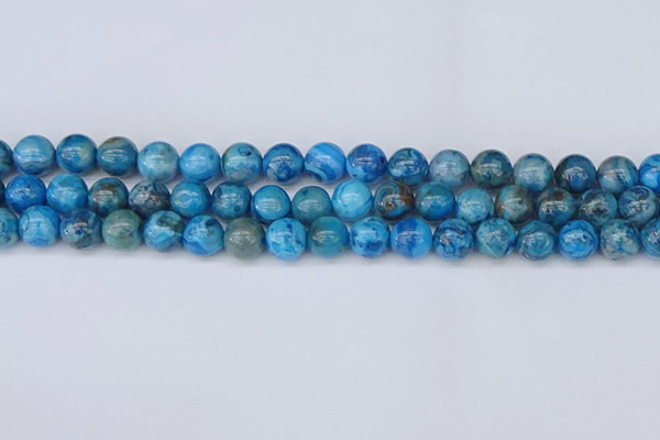 CAG9933 15.5 inches 8mm round blue crazy lace agate beads