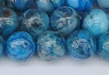 CAG9935 15.5 inches 12mm round blue crazy lace agate beads