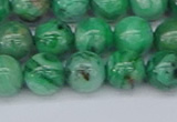 CAG9941 15.5 inches 10mm round green crazy lace agate beads