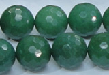 CAJ07 15.5 inches 18mm faceted round green aventurine jade beads