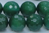 CAJ08 15.5 inches 20mm faceted round green aventurine jade beads