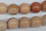 CAJ105 15.5 inches 14mm round red aventurine jade beads wholesale