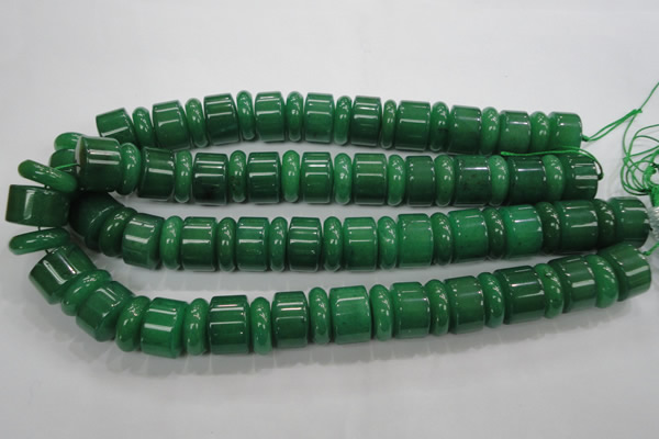 CAJ12 15.5 inches 6*18mm & 12*18mm rondelle green aventurine beads