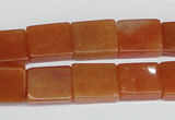 CAJ158 15.5 inches 12*15mm rectangle red aventurine jade beads