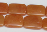 CAJ159 15.5 inches 18*25mm rectangle red aventurine jade beads