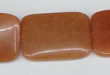 CAJ160 15.5 inches 25*35mm rectangle red aventurine jade beads