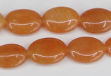 CAJ161 15.5 inches 13*18mm oval red aventurine jade beads