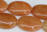 CAJ162 15.5 inches 20*30mm oval red aventurine jade beads