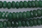 CAJ17 15.5 inches 7*12mm faceted rondelle green aventurine beads