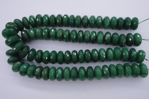 CAJ20 15.5 inches 10*20mm faceted rondelle green aventurine beads