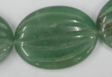 CAJ308 15.5 inches 30*40mm carved oval green aventurine jade beads