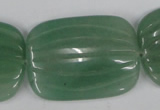 CAJ309 15.5 inches 30*40mm carved rectangle green aventurine jade beads