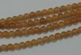 CAJ350 15.5 inches 4mm round red aventurine beads wholesale